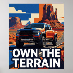 Own The Terrain Premium Geländewagen SUV Poster
