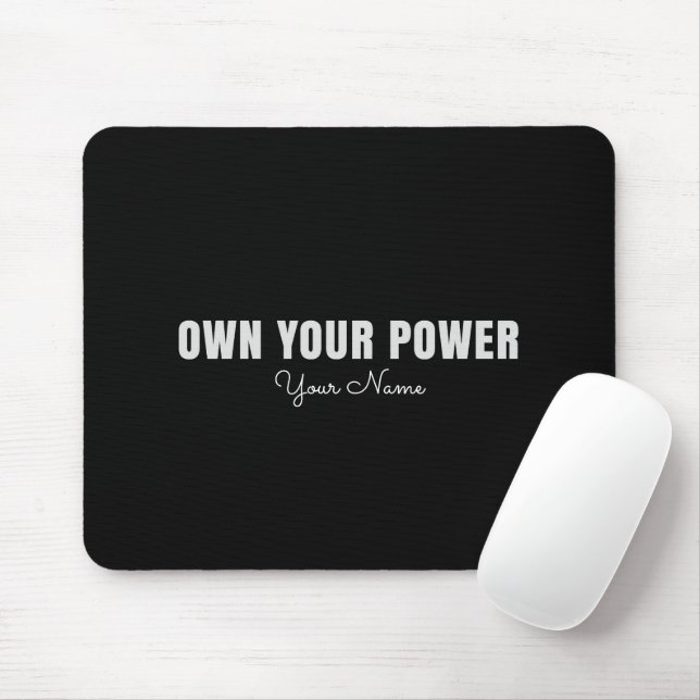 Own Your Power Personalized Mouse Pad – Feminine C Mousepad (Mit Mouse)