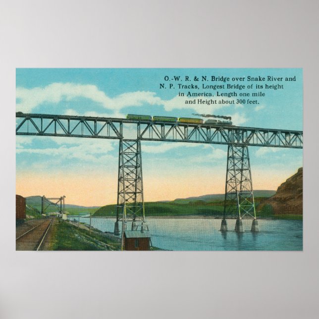 OWR & N Bridge SceneSnake River, ID Poster (Vorne)