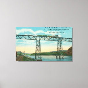 OWR u. n-Brücke SceneSnake Fluss, Identifikation Leinwanddruck