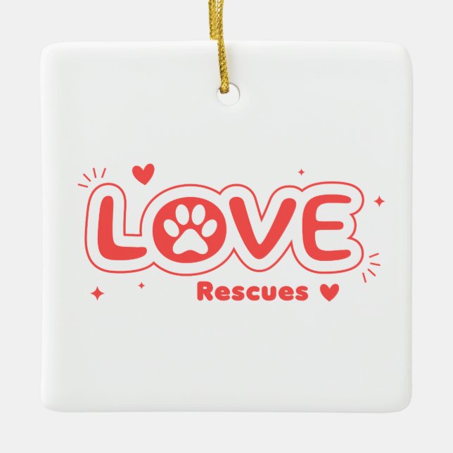 OWRAssist Love Rescues Keramikornament (Vorderseite)