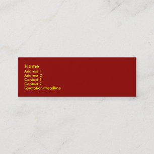 Ox Blood Business Card Mini Visitenkarte