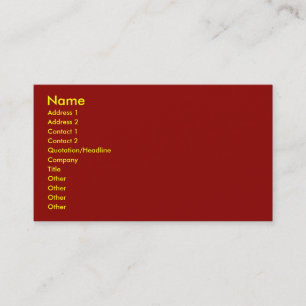 OX Blood Business Card Visitenkarte