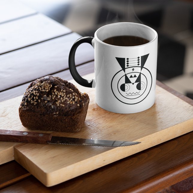 Ox Zodiac - Geometrisches Symbol für Ushi Verwandlungstasse (Sip with strength, Ushi zodiac mug for grounded mornings.)