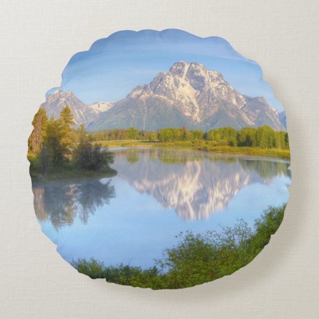 Oxbow Biegung Rundes Kissen (Vorderseite)