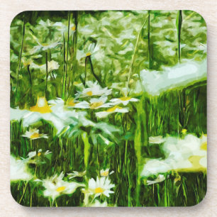 Oxeye Daisy Abstrakt Impressionismus Getränkeuntersetzer