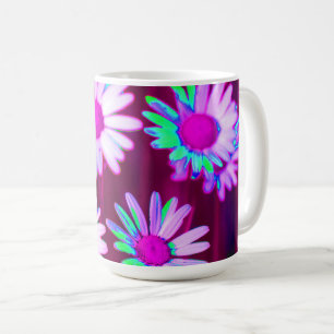Oxeye Daisy Meadow Pop Art Style Kaffeetasse