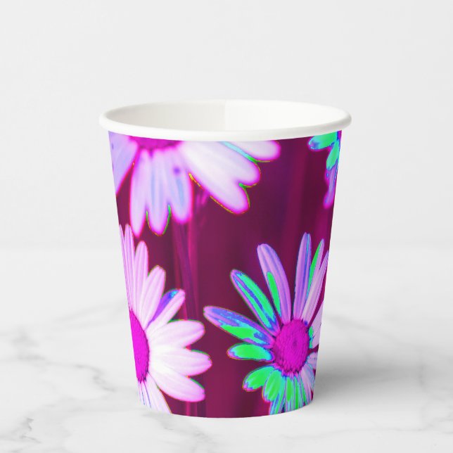 Oxeye Daisy Meadow Pop Art Style Pappbecher (Links)