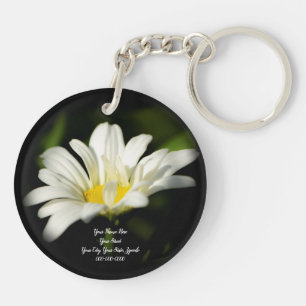 Oxeye Daisy Round Acrylic Schlüsselanhänger