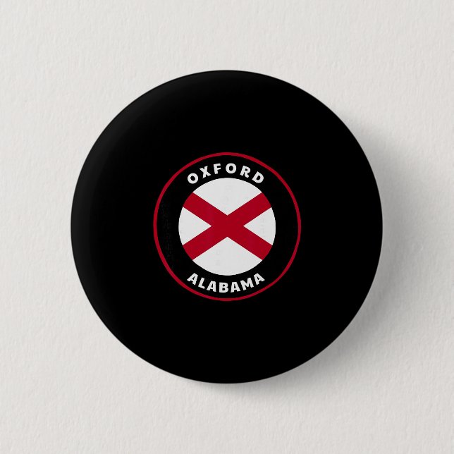 Oxford Alabama Al State Flag Badge Vacation  Button (Vorderseite)