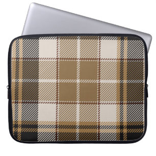 Oxford Black und Tan Kariert Laptopschutzhülle