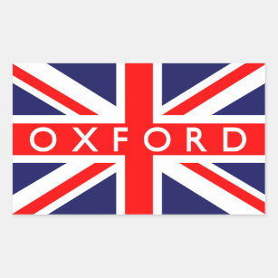 Oxford: Britische Flagge Rechteckiger Aufkleber