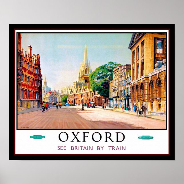 Oxford by Rail Travel Poster (Vorne)