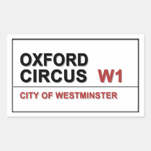 Oxford Circus Rechteckiger Aufkleber