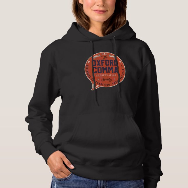 Oxford Comma Preservation Society Team Hoodie (Vorderseite)