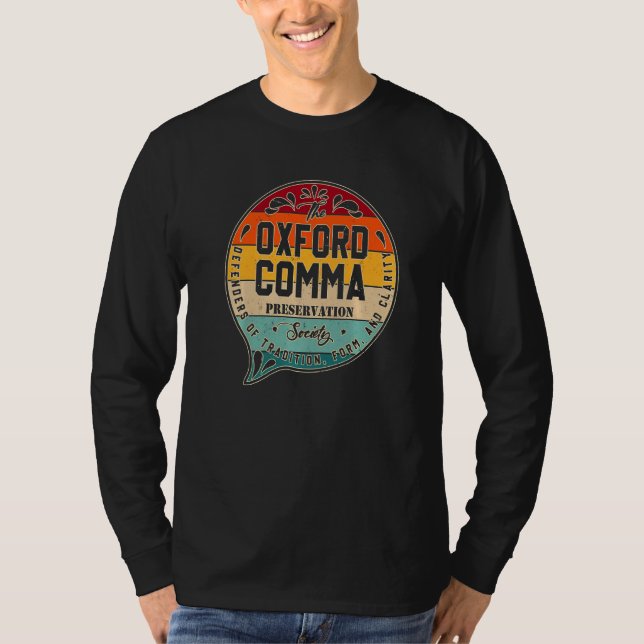 Oxford Comma Preservation Society Team T-Shirt (Vorderseite)