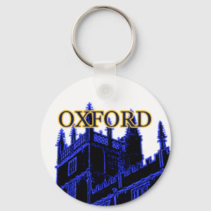 Oxford England 1986 Gebäude Spirals Blue Schlüsselanhänger