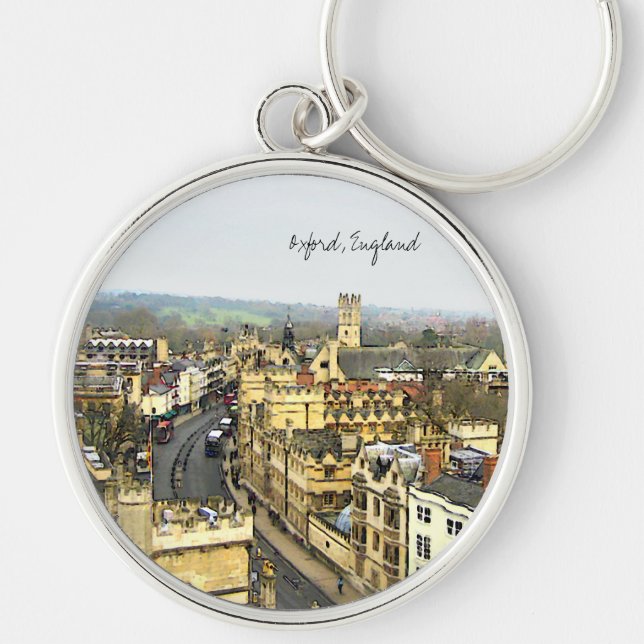 Oxford, England, hohe St.-Ansicht Schlüsselanhänger (Vorne)