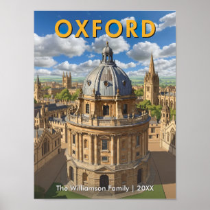 Oxford, England - Radcliffe Camera Retro Reise Poster