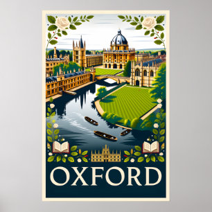 Oxford England Retro-Reiseposter-Kunst Poster