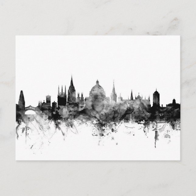 Oxford England Skyline Postkarte (Vorderseite)