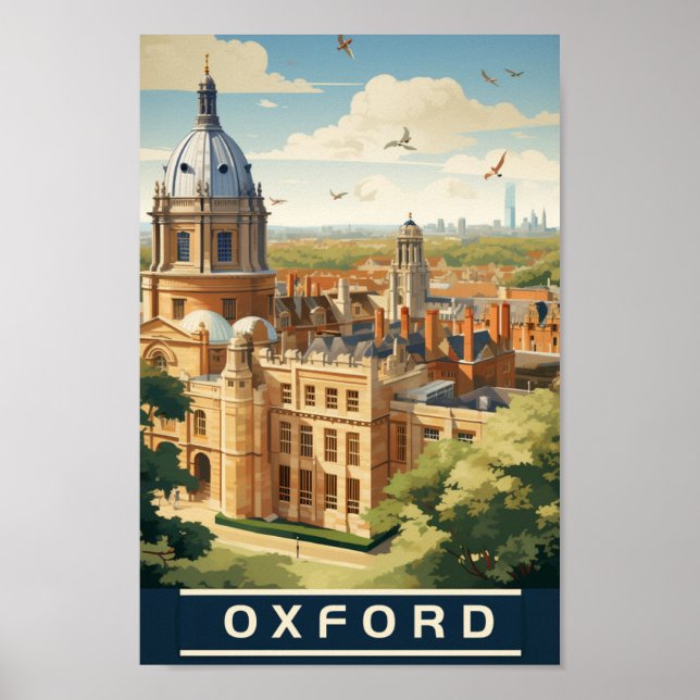 Oxford England Vintag Fame Place Poster (Vorne)