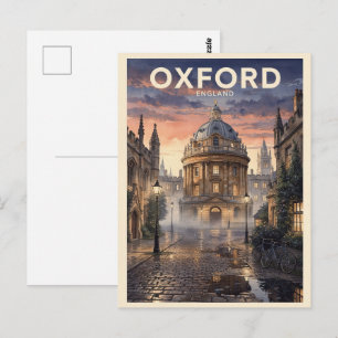 Oxford England Vintage Reise Postkarte
