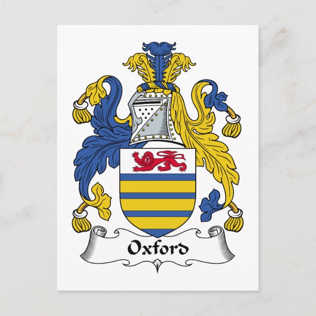 Oxford Familienwappen Postkarte (Vorderseite)