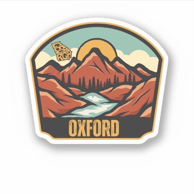 Oxford, Georgia Aufkleber (Vorderseite)