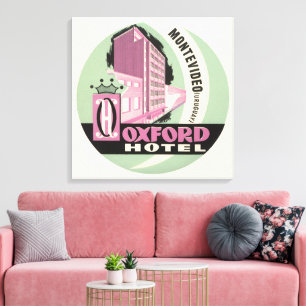 Oxford Hotel, Montevideo, Uruguay, Vintage Travel Leinwanddruck