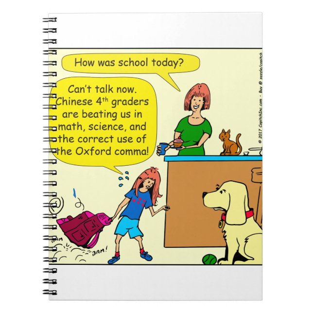Oxford-Komma-Cartoon Wissenschaft mit 971 Mathe Notizblock (Vorderseite)