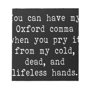 Oxford-Komma Notizblock