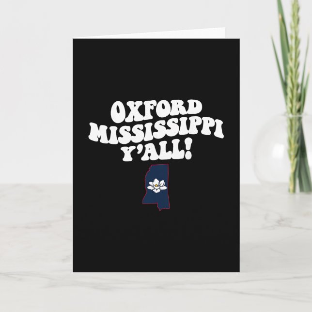 Oxford Mississippi Y'all Ms Southern Vacation  Karte (Vorderseite)