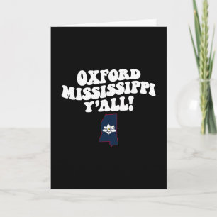 Oxford Mississippi Y'all Ms Südstaaten Urlaub Karte