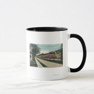 Oxford-Straßen-Magnolien in der Blüte Tasse