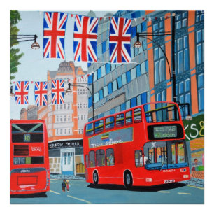Oxford Street - Affiche du jubilé de la reine Dimo