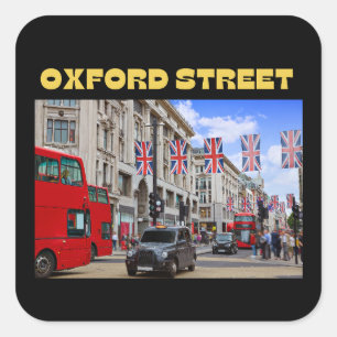 Oxford Street Aufkleber in Schwarz