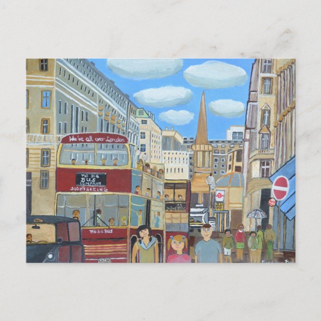 Oxford Street London poscard Postkarte (Vorderseite)