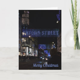 Oxford Street London UK Festive Christmas Shopping Karte