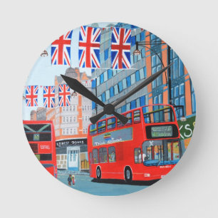 Oxford Street- Queen's Diamond  Jubilee Runde Wanduhr