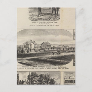 Oxford und Abilene Residences, Kansas Postkarte