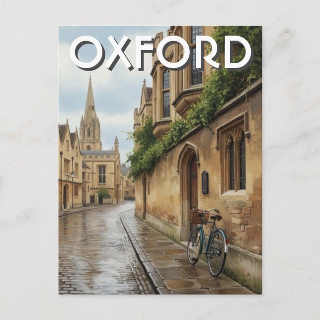 Oxford University England Travel Postkarte (Vorderseite)