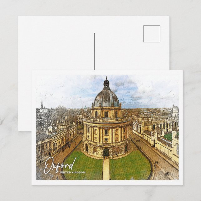 Oxford Vereinigtes Königreich Beautiful color penc Postkarte (Vorne/Hinten)