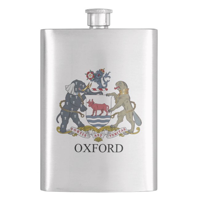 Oxford-Wappen Flachmann (Vorderseite)