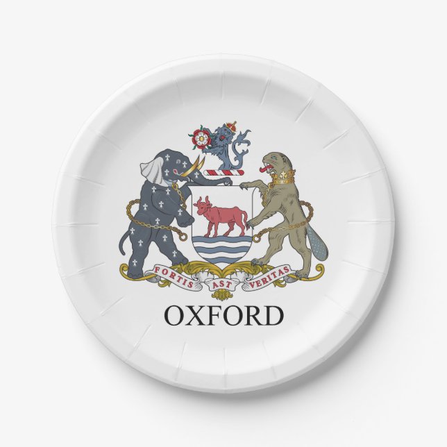 Oxford-Wappen Pappteller (Vorderseite)