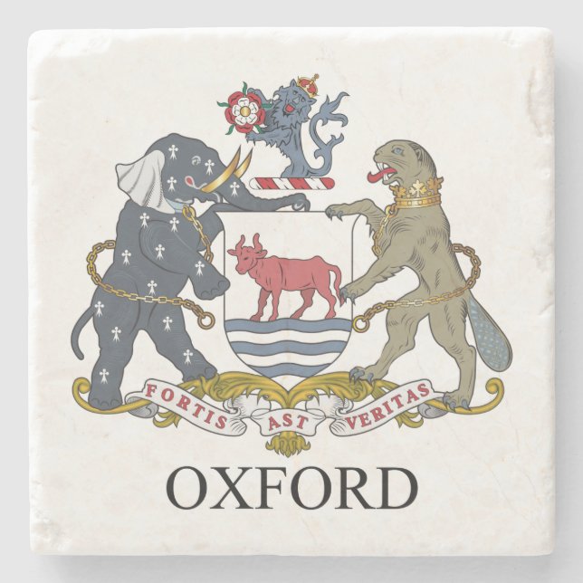 Oxford-Wappen Steinuntersetzer (Vorderseite)