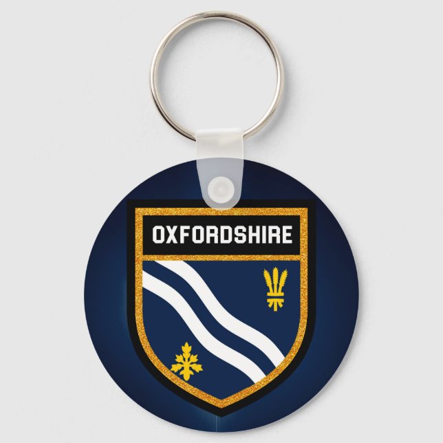 Oxfordshire-Flagge Schlüsselanhänger (Vorderseite)