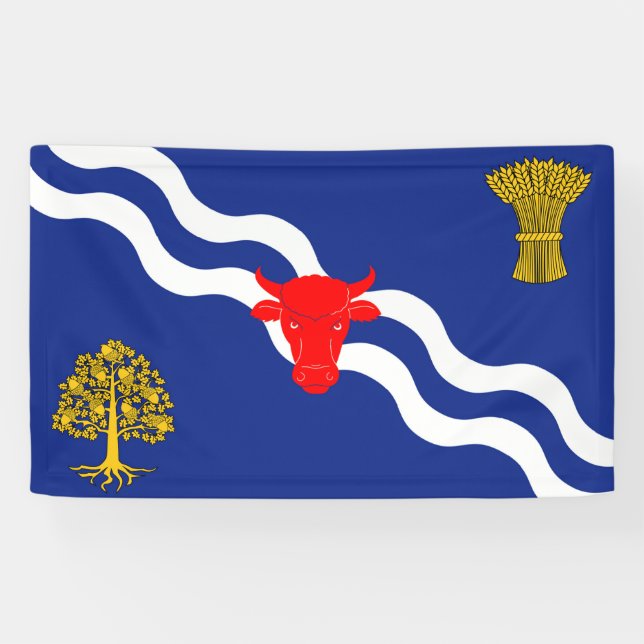 Oxfordshire-Flagge Symbol der Provinz Oxford Banner (Horizontal)