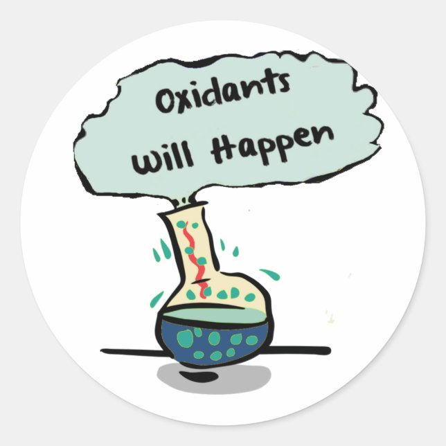 Oxidants Happen - Chemistry Spaß Runder Aufkleber (Vorderseite)