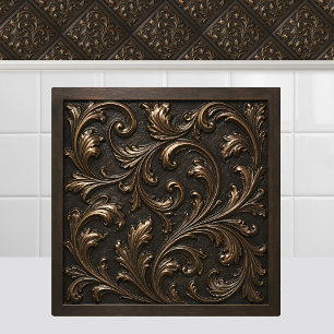Oxidierte gegossene Bronze-Renaissance-Metallfolia Fliese
